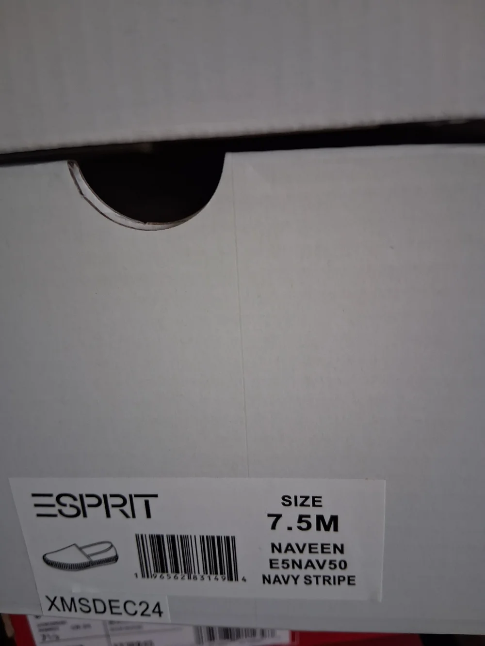 Esprit Striped Canvas Espadrilles - Navy & Cream